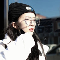 S-sunglasses Dior Anti-blue Light Men Computer Eyeglasses Double Frame For stellaire3 Fashion Square Metal Glasses For Stellaire3 Frame Classic Women Myopia Optics Eye Glasses Retro Eyeglass Big Square Flat Mirror Female