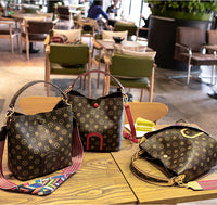 L-package 23-13.5-25cm Buckets Totes Handbag Women's casual Shoulder Bags Soft Leather Crossbody Bag