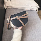 L-package 18-13-5cm Women Crossbody Satchel Bag Small Saddle Purse and Tote Shoulder Handbags
