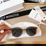 S-sunglasses 2021 Gentle New Round Frame Sunglasses For Slo With White Round Case Women Retro Glasses Female Cat Eye Women Sunglasses Female Retro Glasses