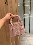 M-Handbag Dior 18cm Purses and Handbags for Women Top Handle Satchel Shoulder Bags for Ladies