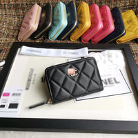 A-accessories NO.69271 7.5-11.5-2.5cm Small Wallet for Women PU Leather Leaf Pendant Card Holder Organizer Zipper Coin Purse