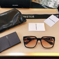 S-sunglasses Korean Style Rectangular Black Acetate Frame Anti Radiation Glasses For Loopy Women Oversized Shades for Women Glasses Frame Clear Lens Eyeglasses Elastic Temples Leg