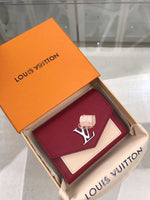 A-accessories NO.M62948 8.5-12.0-1.5cm Louis Vuitton Women's Short Purse Leather Medium Wallet Bifold Card Coin Holder Small Purses Buckle Zipper
