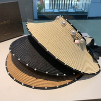 C-hat GUCCI  Foldable Sun Visors for Women Beach Hat Wide Brim Sun Hat Roll-Up Straw Hat