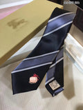 A-accessories Burberry Handmade Striped Ties For Men Woven Slim Mens Ties Stripes Tie Thin Necktie