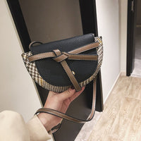 L-package 18-13-5cm Women Crossbody Satchel Bag Small Saddle Purse and Tote Shoulder Handbags