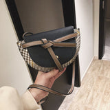 L-package 18-13-5cm Women Crossbody Satchel Bag Small Saddle Purse and Tote Shoulder Handbags