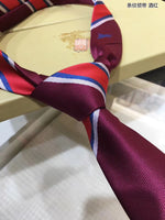 A-accessories Burberry Handmade Striped Ties For Men Woven Slim Mens Ties Stripes Tie Thin Necktie