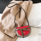 L-package 18-13-5cm Women Crossbody Satchel Bag Small Saddle Purse and Tote Shoulder Handbags