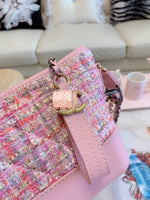 M-Handbag 20-15cm Tweed Crossbody Purse Multi-Color Striped Lattice Cross Body Shoulder Purse Bag Tote Handbag for Women