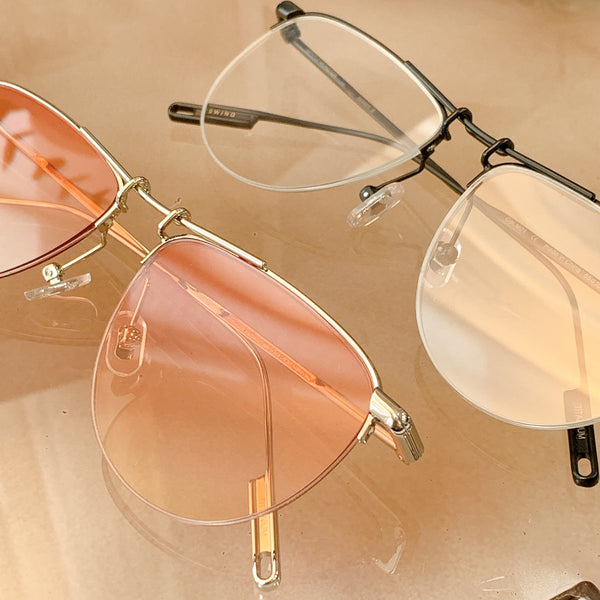 S-sunglasses Gentle M Unisex Anti Blue Light Glasses Silver Semi-rimless Aviator Frame Computer Anti Radiation Classical Metal Retro Titanium Temples Eyewear 99.9% UV Protected Plue Light Filtering Clear Zeiss Lenses