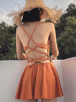 D-clothing Zimmermann Women's Halter One Piece Swimsuits Braid Macrame Ruched Tummy Control Swimwear