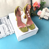 S-shoe A.M.I.N.A M.U.A.D.D.I Women's Strappy Chunky Block Sandals Ankle Strap Open Toe High Heel for Dress Wedding Party Evening Office Shoes Sandals
