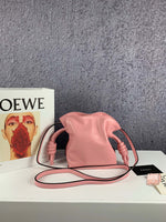 H-bag Loewe Women's Hammock Flamenco Knot Mini Bag Varsity Small Bag Leather Shoulder Bag Handbag