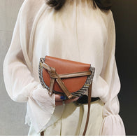 L-package 18-13-5cm Women Crossbody Satchel Bag Small Saddle Purse and Tote Shoulder Handbags