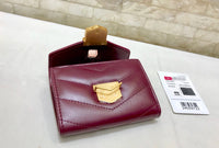 A-accessories NO.81223 11-9cm Women's Short Leather Card Holder Purse Zipper Buckle Elegant Clutch Wallet