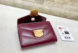 A-accessories NO.81223 11-9cm Women's Short Leather Card Holder Purse Zipper Buckle Elegant Clutch Wallet