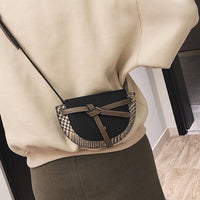 L-package 18-13-5cm Women Crossbody Satchel Bag Small Saddle Purse and Tote Shoulder Handbags