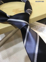 A-accessories Burberry Handmade Striped Ties For Men Woven Slim Mens Ties Stripes Tie Thin Necktie