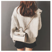 L-package 21-15-7cm Women's Satchel Handbags Top Handle Purses Shoulder Bags Leather Tote for Ladies with Long Strap