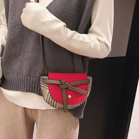 L-package 18-13-5cm Women Crossbody Satchel Bag Small Saddle Purse and Tote Shoulder Handbags
