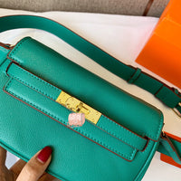 M-Handbag H.E.R.M.E.S 20-12cm Leather Fanny Packs For Women Waist Pack Bag Pouch Phone Pocket With Removable Leather Belt