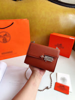 M-Handbag H.E.R.M.E.S Verrou 18-13cm Women's Small Crossbody Bags Shoulder Bag Satchel Purses