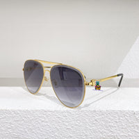 S-sunglasses Louis Vuitton High Qulity women's Round Metal Sunglasses Shades For Z1618E Female Ladies Brown Eyewear Women's Polarized Square Sunglasses Oversized Black Shades Flat Lens Male Female Fashion Driving Glasses