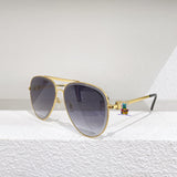 S-sunglasses Louis Vuitton High Qulity women's Round Metal Sunglasses Shades For Z1618E Female Ladies Brown Eyewear Women's Polarized Square Sunglasses Oversized Black Shades Flat Lens Male Female Fashion Driving Glasses