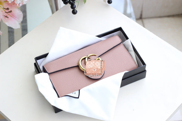 A-accessories GUCCI  NO.400586 19-6-3cm Women Wallet Leather Bifold Long Ladies Card Holder Organizer Ladies Clutch