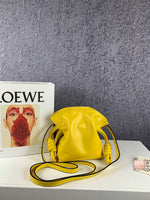 H-bag Loewe Women's Hammock Flamenco Knot Mini Bag Varsity Small Bag Leather Shoulder Bag Handbag