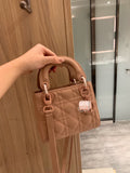 M-Handbag Dior 18cm Purses and Handbags for Women Top Handle Satchel Shoulder Bags for Ladies