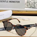 S-sunglasses 2021 Gentle New Round Frame Sunglasses For Slo With White Round Case Women Retro Glasses Female Cat Eye Women Sunglasses Female Retro Glasses