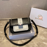 M-Handbag M.K 23-16cm Women Designer Rivet Shoulder Bag Ladies Top Handle Clutches Handbags Purse