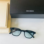 S-sunglasses G monster Korean Women Style Anti-Radiation Square Black Acetate Frame For Cato Wellington Style Eyeglasses Transparent Light The Circular Stud Embellishments Sunlight Blocking Retro unisex Computer Glasses Anti-Blue lens Eyewear