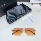 S-sunglasses Silver Metal Semi-rimless Aviator Frame For Idris With Bold Acetate Temple Tips Unisex Frame Good Eye Protection Computer Anti Radiation Anti Blue Light Light Weight Eyeglass