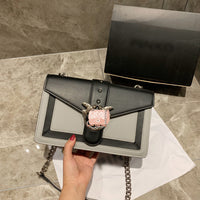 M-Handbag P.i.n.k.o 27-17cm Chain Shoulder Swallows Bag Messager Genuine Leather Cross-body Handbags