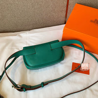 M-Handbag H.E.R.M.E.S 20-12cm Leather Fanny Packs For Women Waist Pack Bag Pouch Phone Pocket With Removable Leather Belt