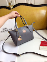 M-Handbag Coach 26-23cm Women's Soft Faux Leather Tote Shoulder Bag Big Capacity Tassel Handbag