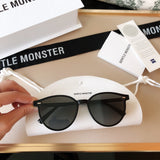 S-sunglasses 2021 Gentle New Round Frame Sunglasses For Slo With White Round Case Women Retro Glasses Female Cat Eye Women Sunglasses Female Retro Glasses