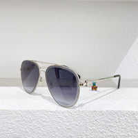 S-sunglasses Louis Vuitton High Qulity women's Round Metal Sunglasses Shades For Z1618E Female Ladies Brown Eyewear Women's Polarized Square Sunglasses Oversized Black Shades Flat Lens Male Female Fashion Driving Glasses