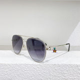 S-sunglasses Louis Vuitton High Qulity women's Round Metal Sunglasses Shades For Z1618E Female Ladies Brown Eyewear Women's Polarized Square Sunglasses Oversized Black Shades Flat Lens Male Female Fashion Driving Glasses