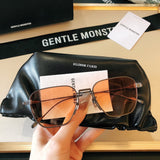 S-sunglasses G monster Unisex Eyeglasses Lens Titanium Frames For Tap Tap Optical Computer Double Bridge Design Eyewear Protection Radiation Protection Light Sunlight Blocking Frame Square Lens