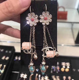 J-jewelry Chanel S925 Sterling Silver Drop Earrings Lotus Whispers Vase Dangle Earring Handmade Unique Jewelry for Women