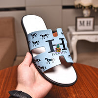 S-shoe H.e.r.m.e.s Spring Summer Style Women Shoes Large Size Line-styled Open Toe Block Sandals Women's Printing Sandals Beach Shoe Slippers Summer Soft Footwear Female Water Shoes Slides Outdoor Rubber Flat