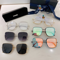 S-sunglasses Dior Anti-blue Light Men Computer Eyeglasses Double Frame For stellaire3 Fashion Square Metal Glasses For Stellaire3 Frame Classic Women Myopia Optics Eye Glasses Retro Eyeglass Big Square Flat Mirror Female