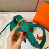 M-Handbag H.E.R.M.E.S 20-12cm Leather Fanny Packs For Women Waist Pack Bag Pouch Phone Pocket With Removable Leather Belt