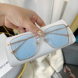 S-sunglasses 2021 Monster Glasses For Reme With White Round Case Women Square Metal Sunglasses Men Retro Small Square Sun Glasses Female Glasses Frame Shades Eyeglass