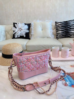M-Handbag 20-15cm Tweed Crossbody Purse Multi-Color Striped Lattice Cross Body Shoulder Purse Bag Tote Handbag for Women